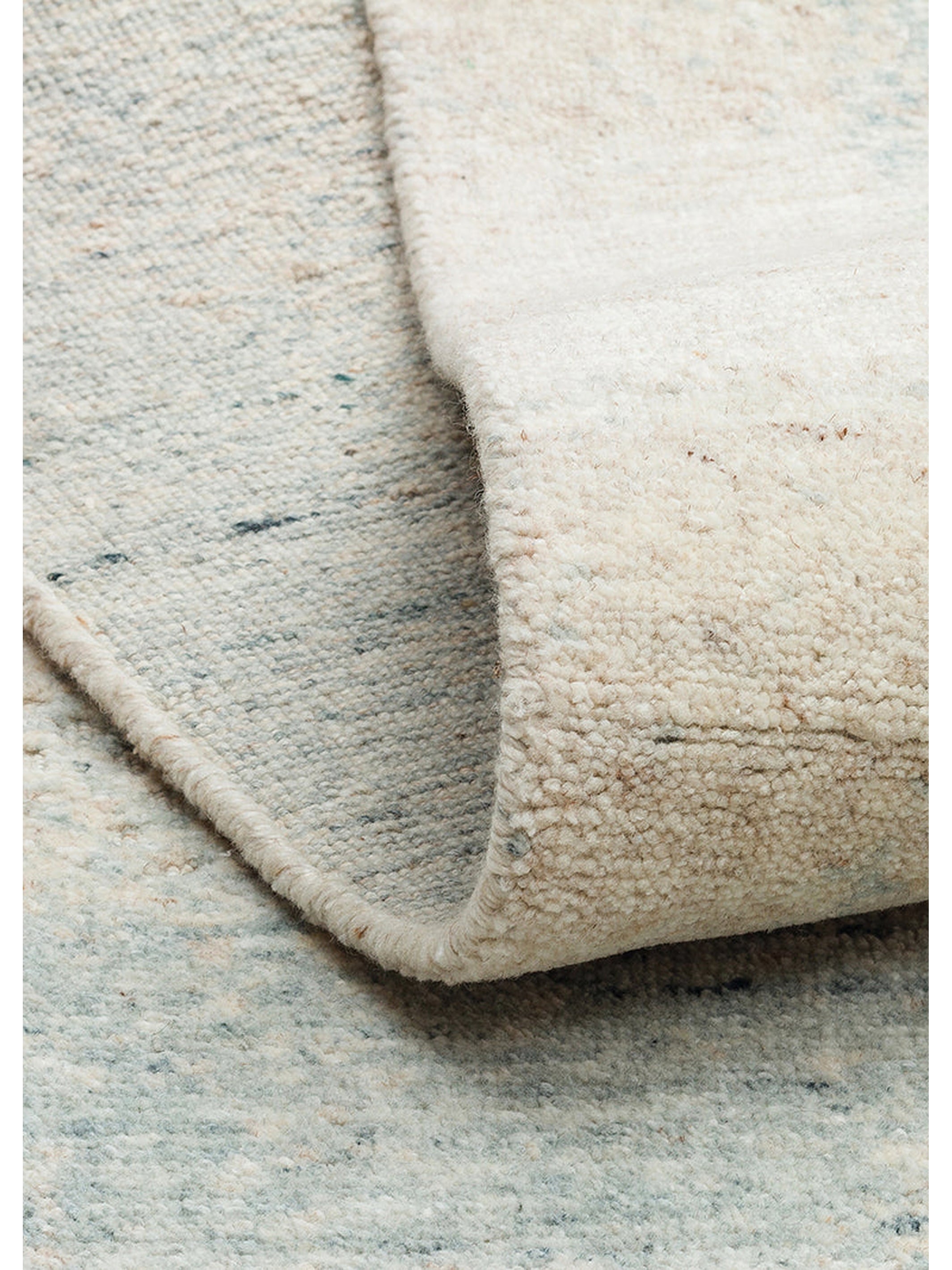 Palette Serisi %100 Naturel Yün Viskon Pamuk El Dokuma İskandinav Salon Oturma Odası Halı BEIGE TEAL