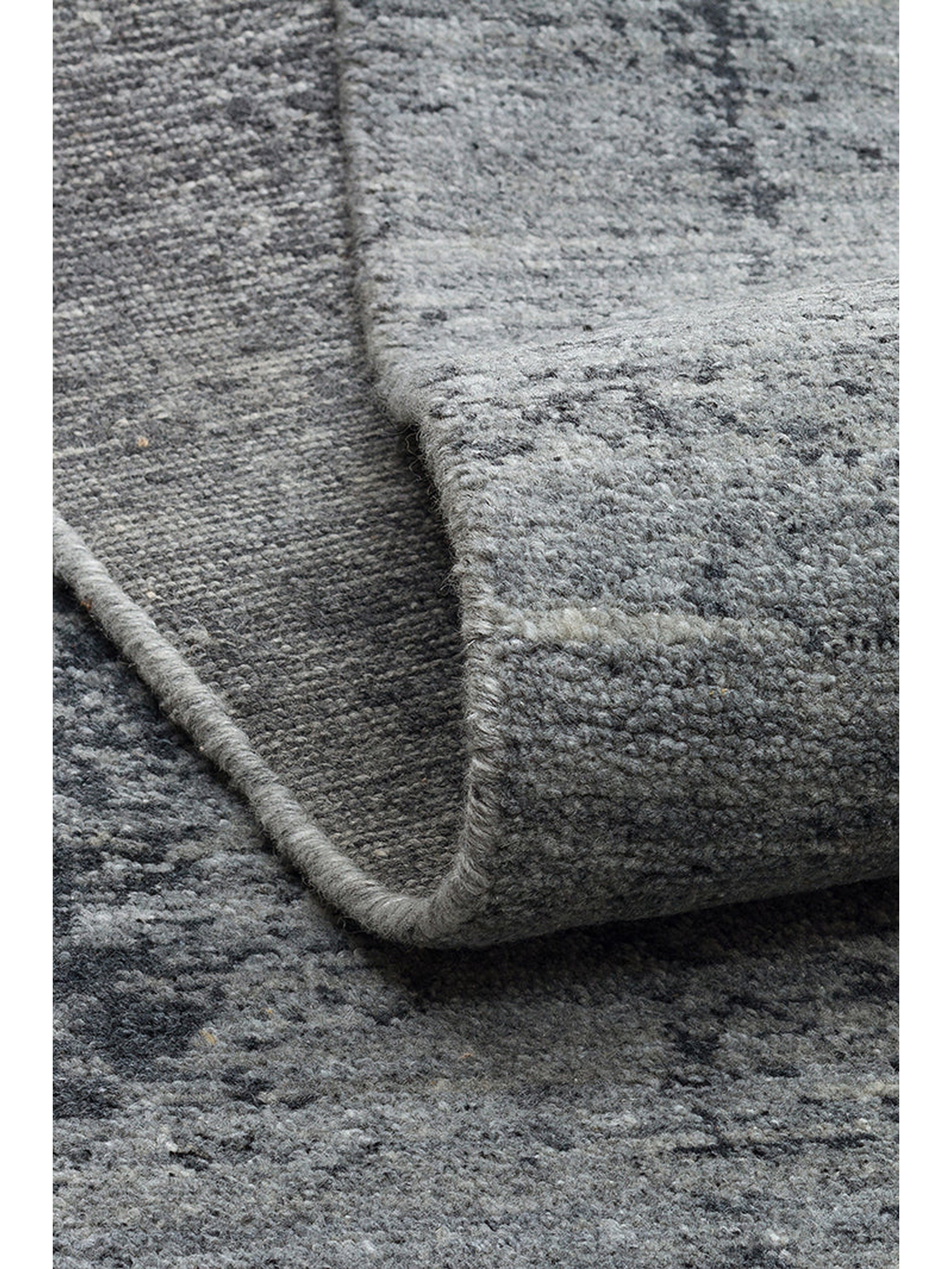 Palette Serisi %100 Naturel Yün Viskon Pamuk El Dokuma İskandinav Salon Oturma Odası Halı BLACK