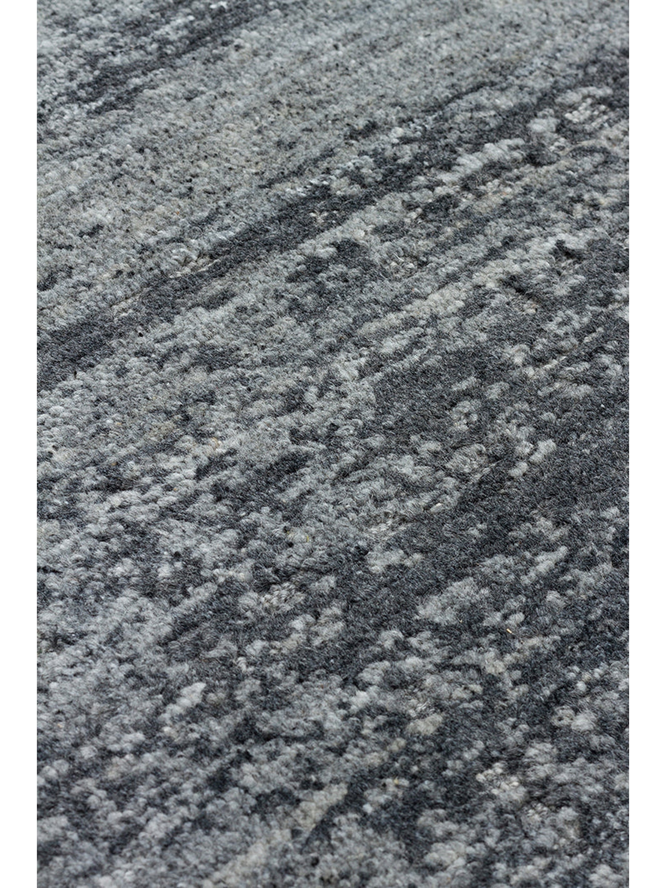 Palette Serisi %100 Naturel Yün Viskon Pamuk El Dokuma İskandinav Salon Oturma Odası Halı BLACK