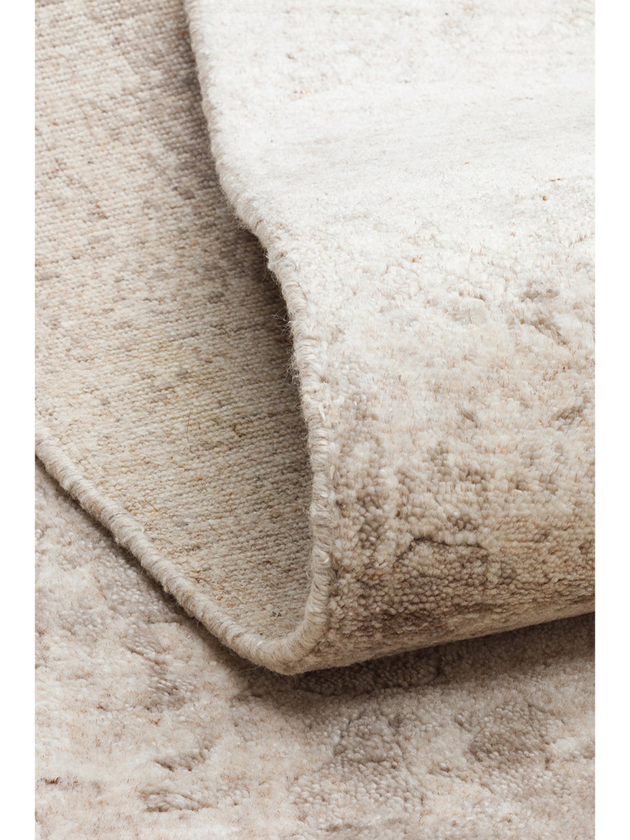 Palette Serisi %100 Naturel Yün Viskon Pamuk El Dokuma İskandinav Salon Oturma Odası Halı NATBEG