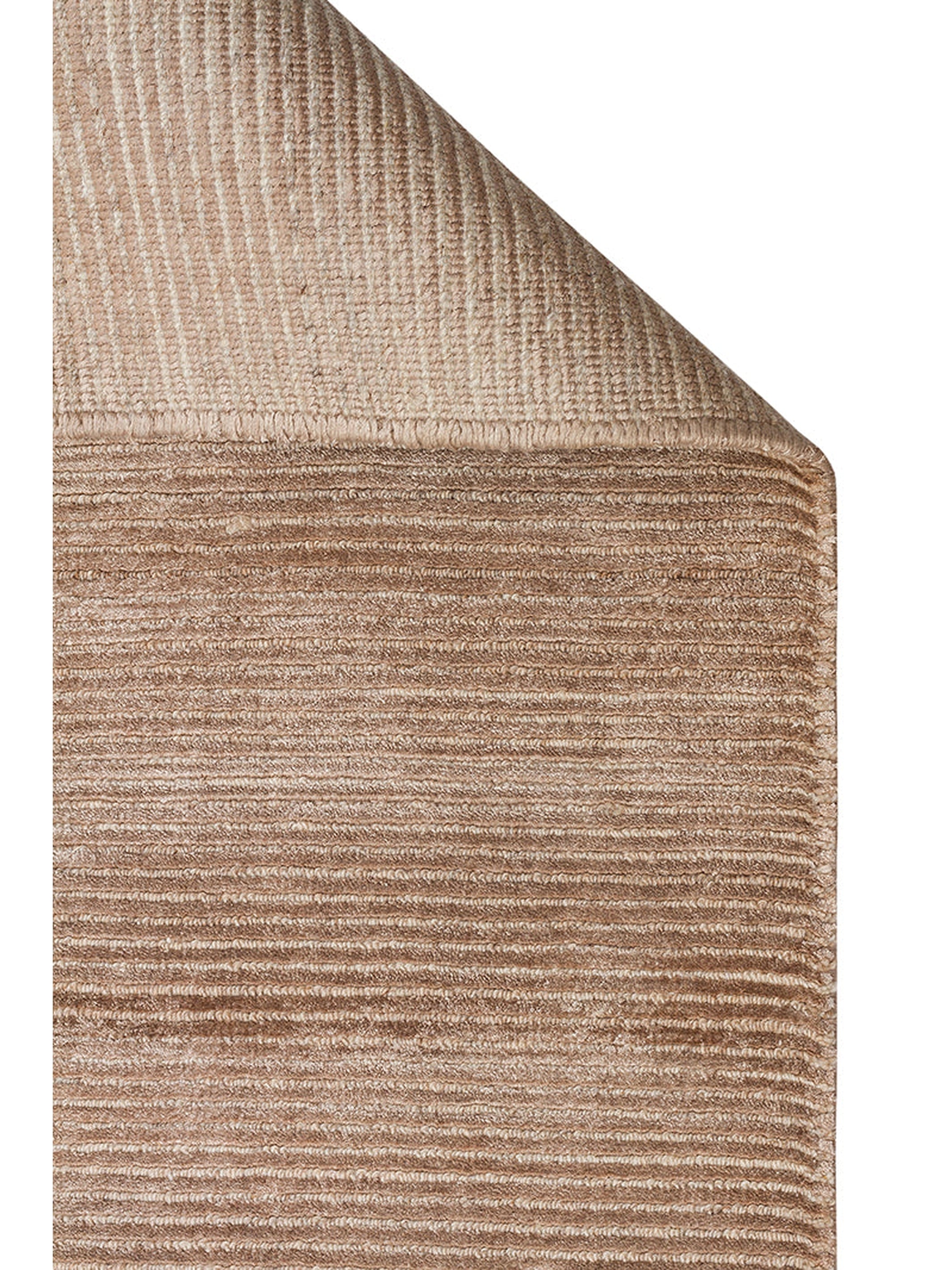 Portofino Serisi %100 Naturel Viskon Yün Pamuk El Dokuma Modern Salon Oturma Odası Halı BROWN