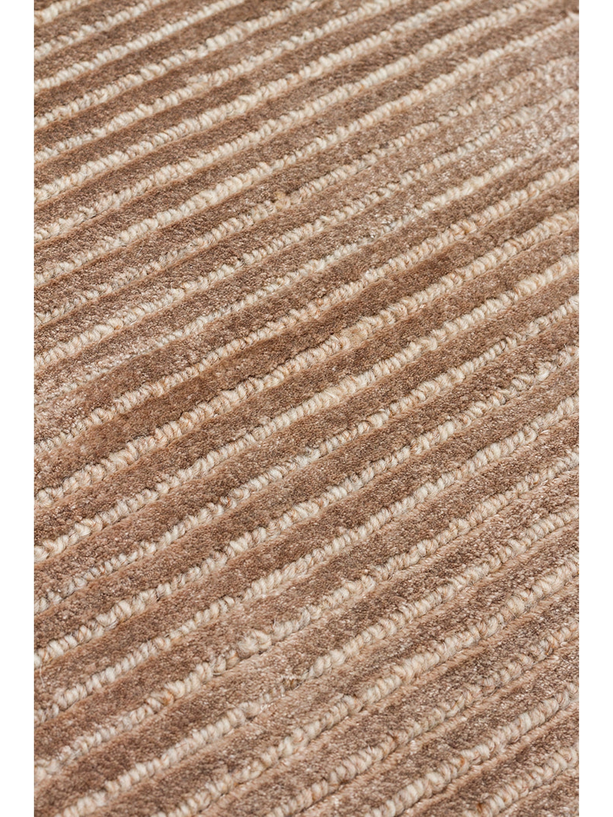 Portofino Serisi %100 Naturel Viskon Yün Pamuk El Dokuma Modern Salon Oturma Odası Halı BROWN