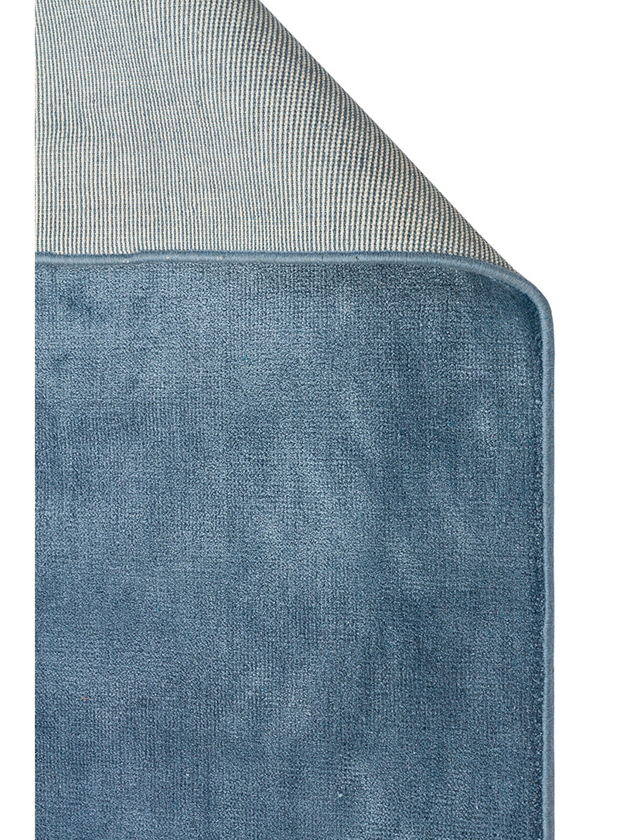 Queen Serisi %100 Naturel Viskon Parlak Modern El Emeğiyle Üretilen Salon Oturma Odası Halı NBLUE