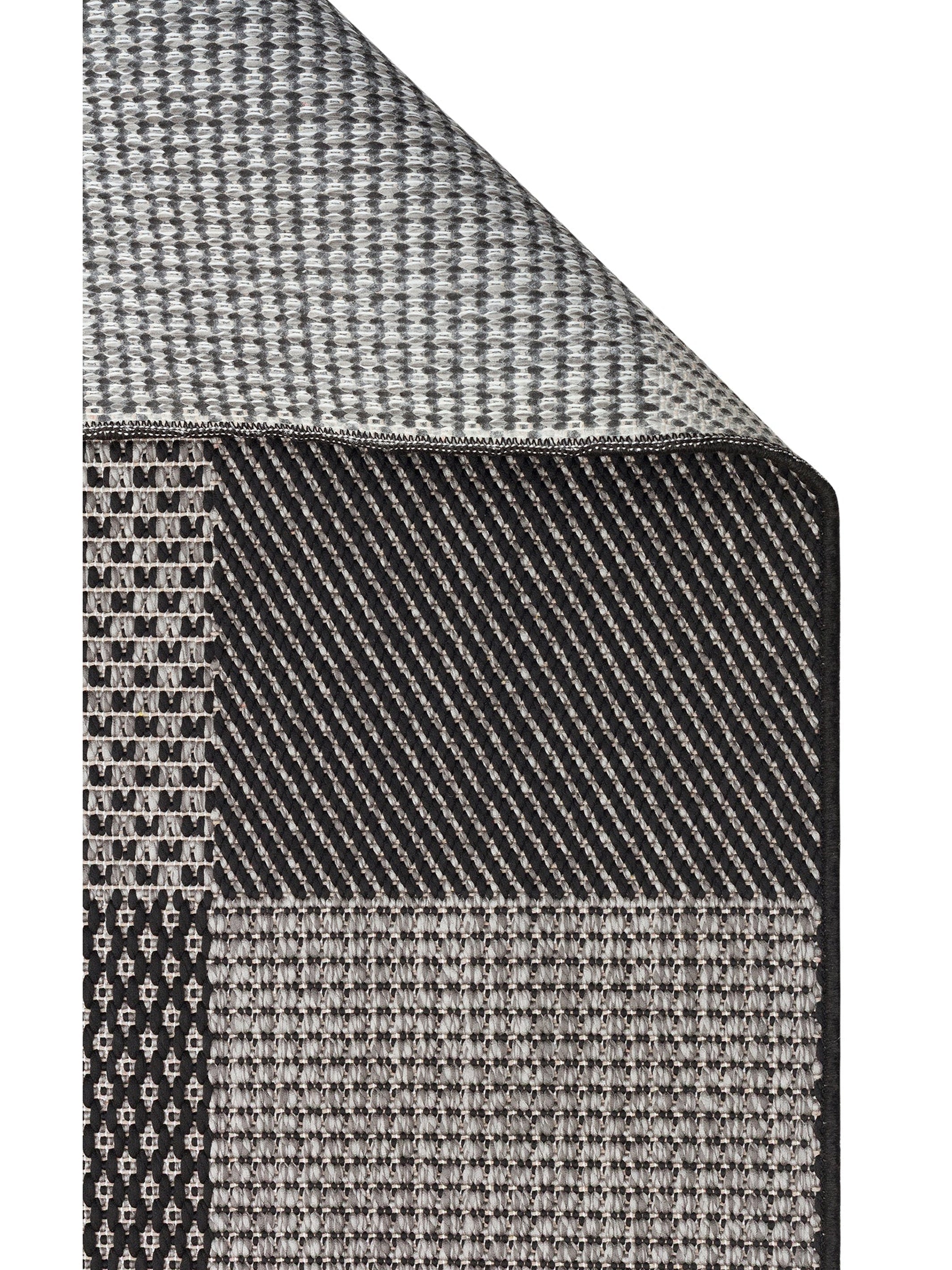 Resort Pamuklu Kaymaz Tabanlı Oturma Odası Koridor Antre Mutfak Şık Kilim 01 DARK GREY