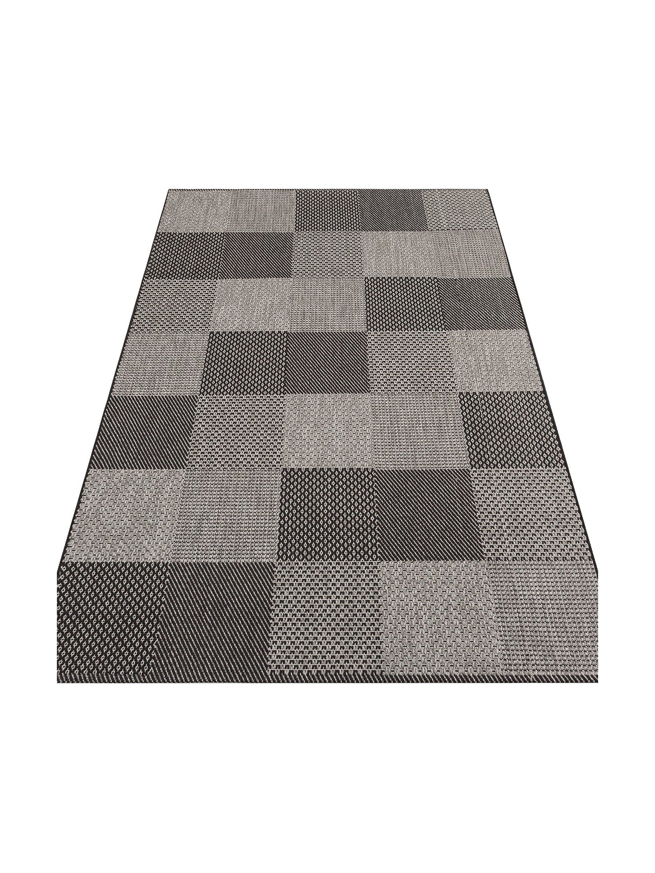 Resort Pamuklu Kaymaz Tabanlı Oturma Odası Koridor Antre Mutfak Şık Kilim 01 DARK GREY