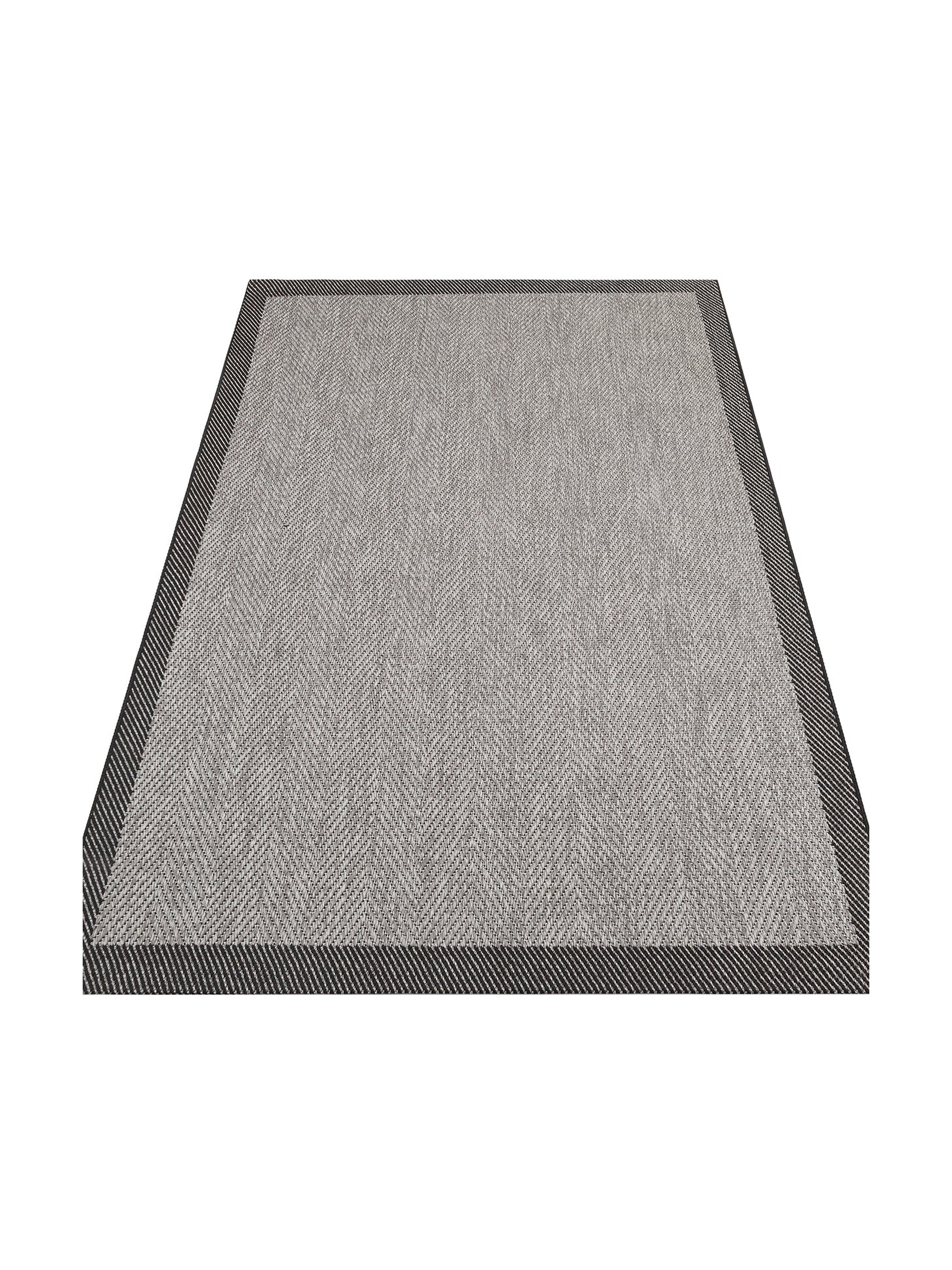 Resort Pamuklu Kaymaz Tabanlı Oturma Odası Koridor Antre Mutfak Şık Kilim 02 DARK GREY