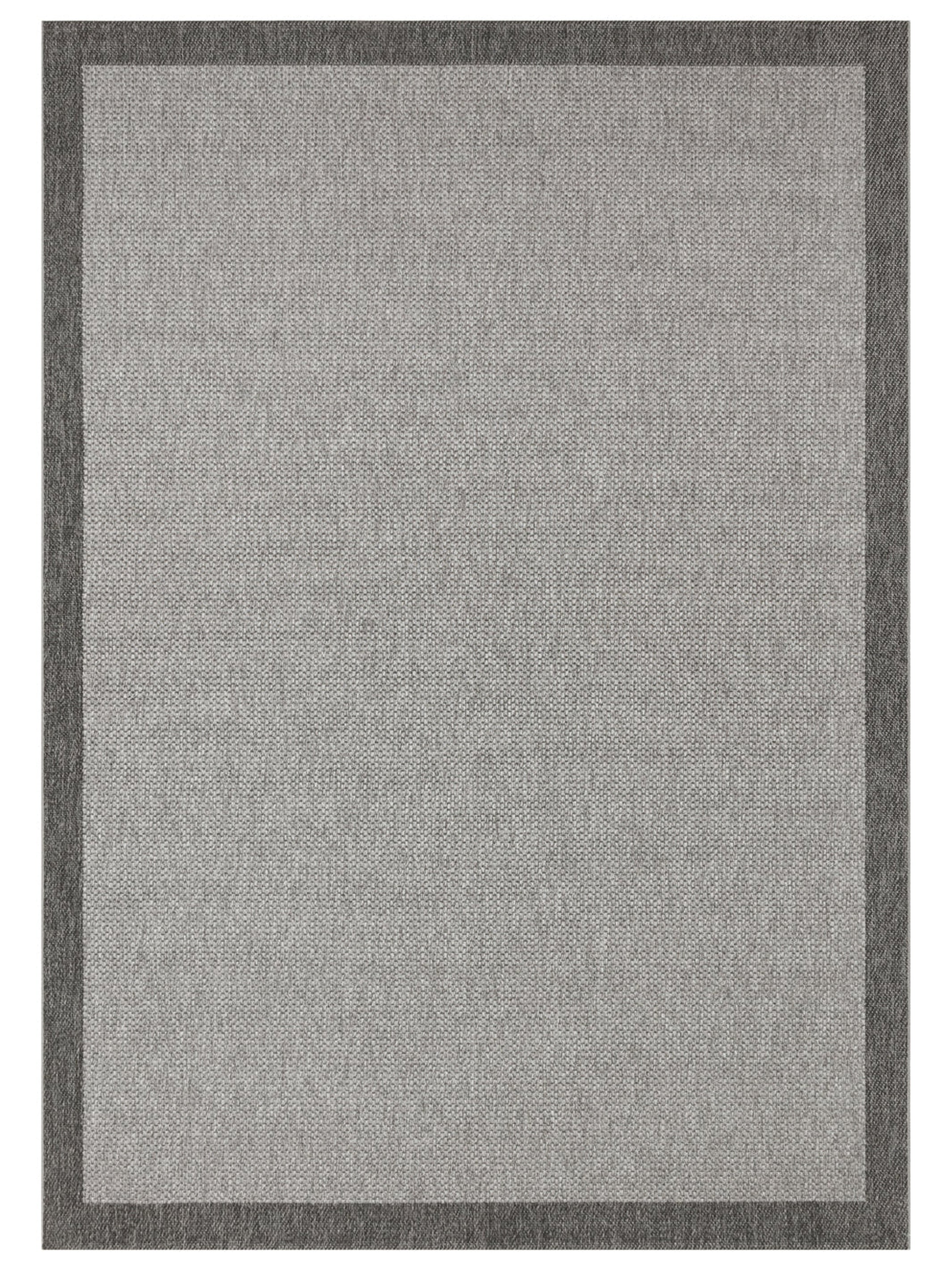 Resort Serisi Bordürlü Hav Toz Vermez Kaymaz Tabanlı Şık Kilim 05 ANTRASIT BLACK