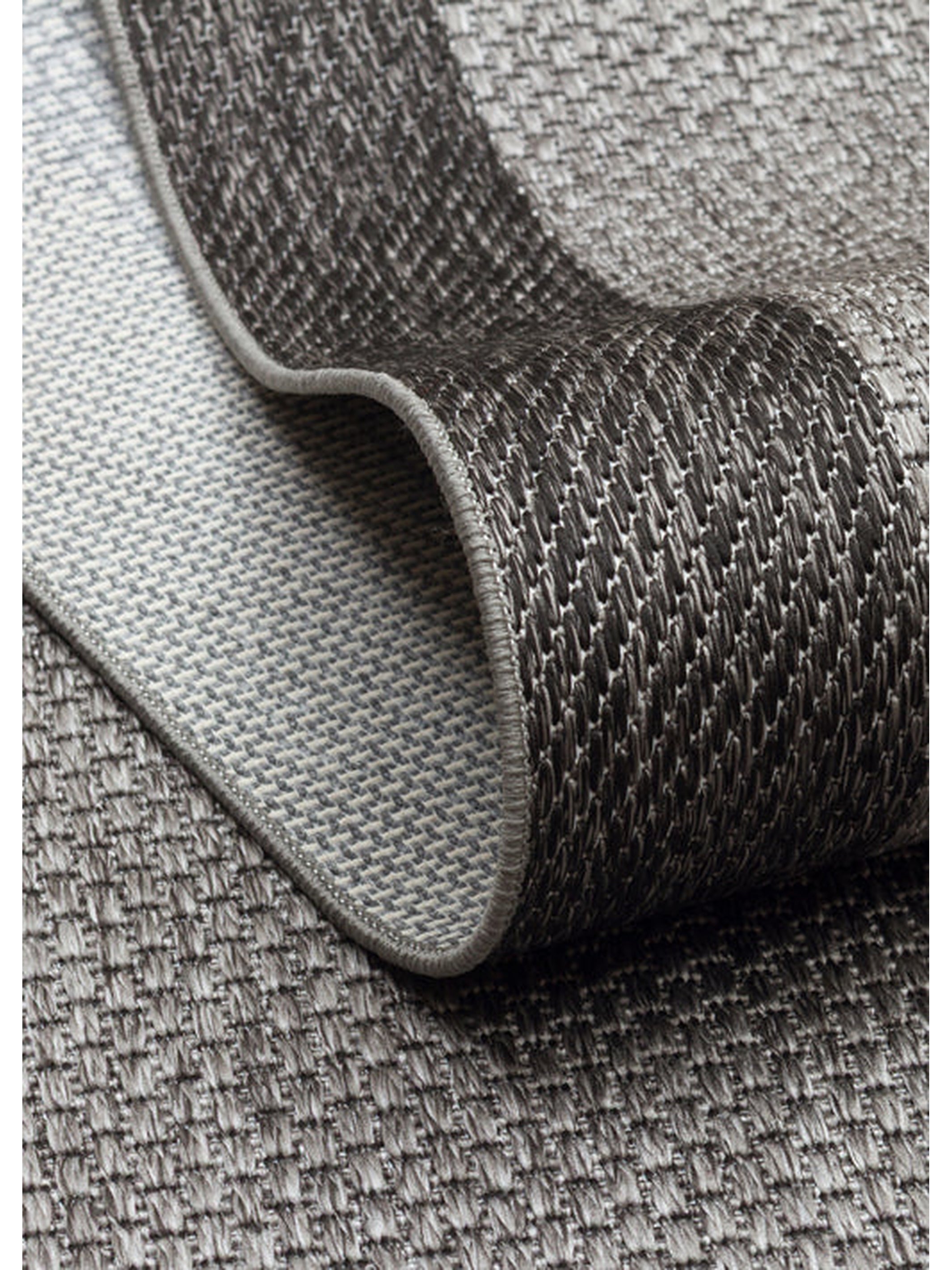 Resort Serisi Bordürlü Hav Toz Vermez Kaymaz Tabanlı Şık Kilim 05 ANTRASIT BLACK