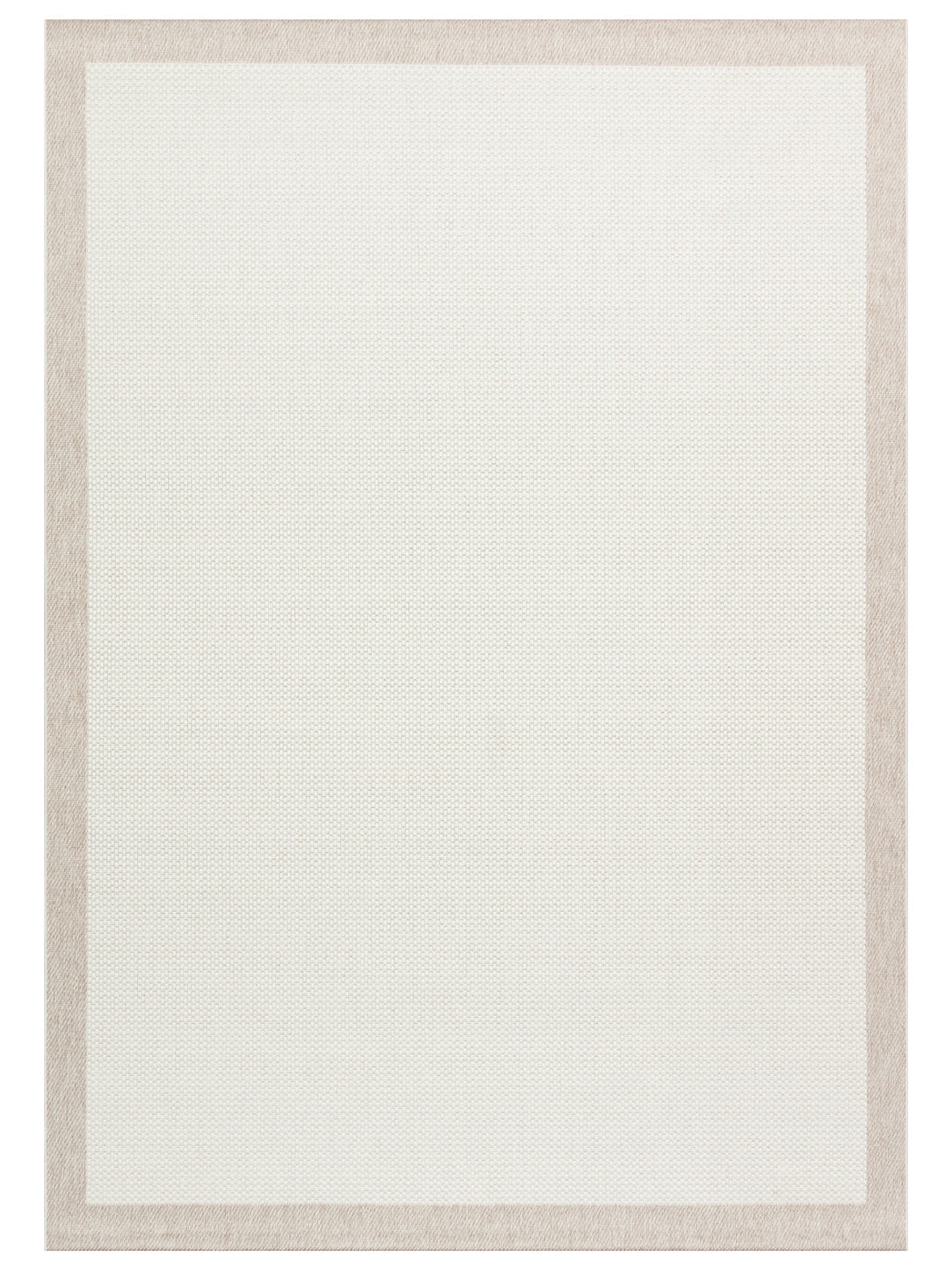 Resort Serisi Bordürlü Hav Toz Vermez Kaymaz Tabanlı Şık Kilim 05 CREAM BEIGE