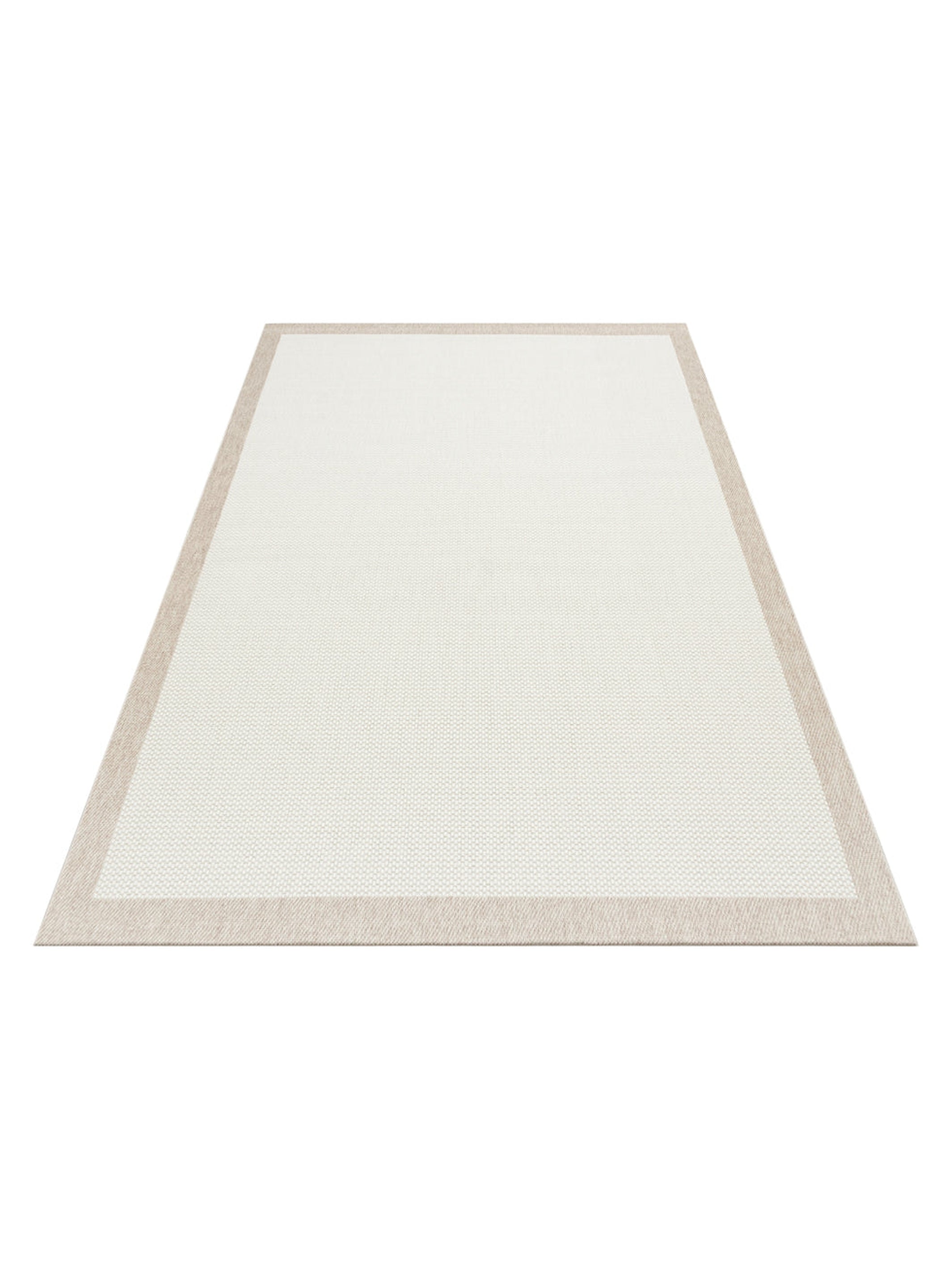 Resort Serisi Bordürlü Hav Toz Vermez Kaymaz Tabanlı Şık Kilim 05 CREAM BEIGE
