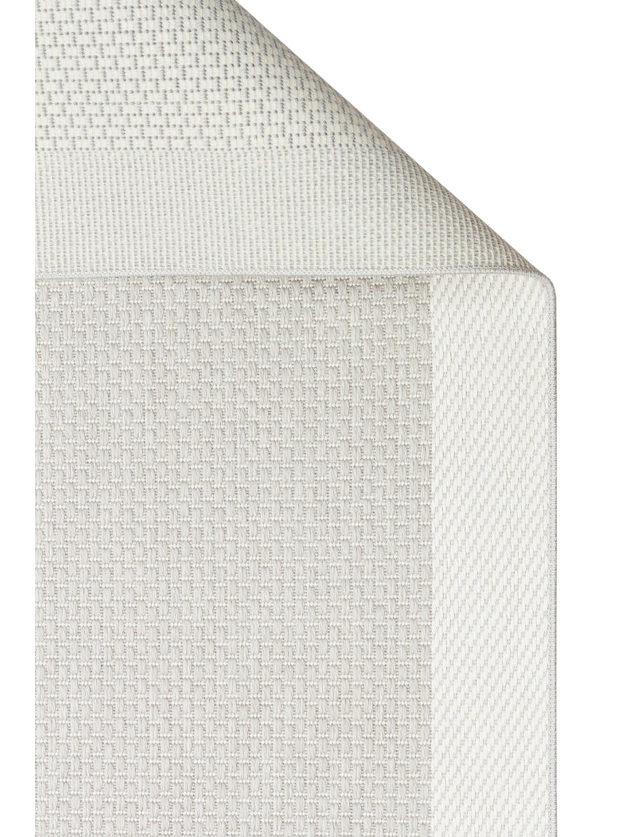 Resort Serisi Bordürlü Hav Toz Vermez Kaymaz Tabanlı Şık Kilim 05 GREY CREAM