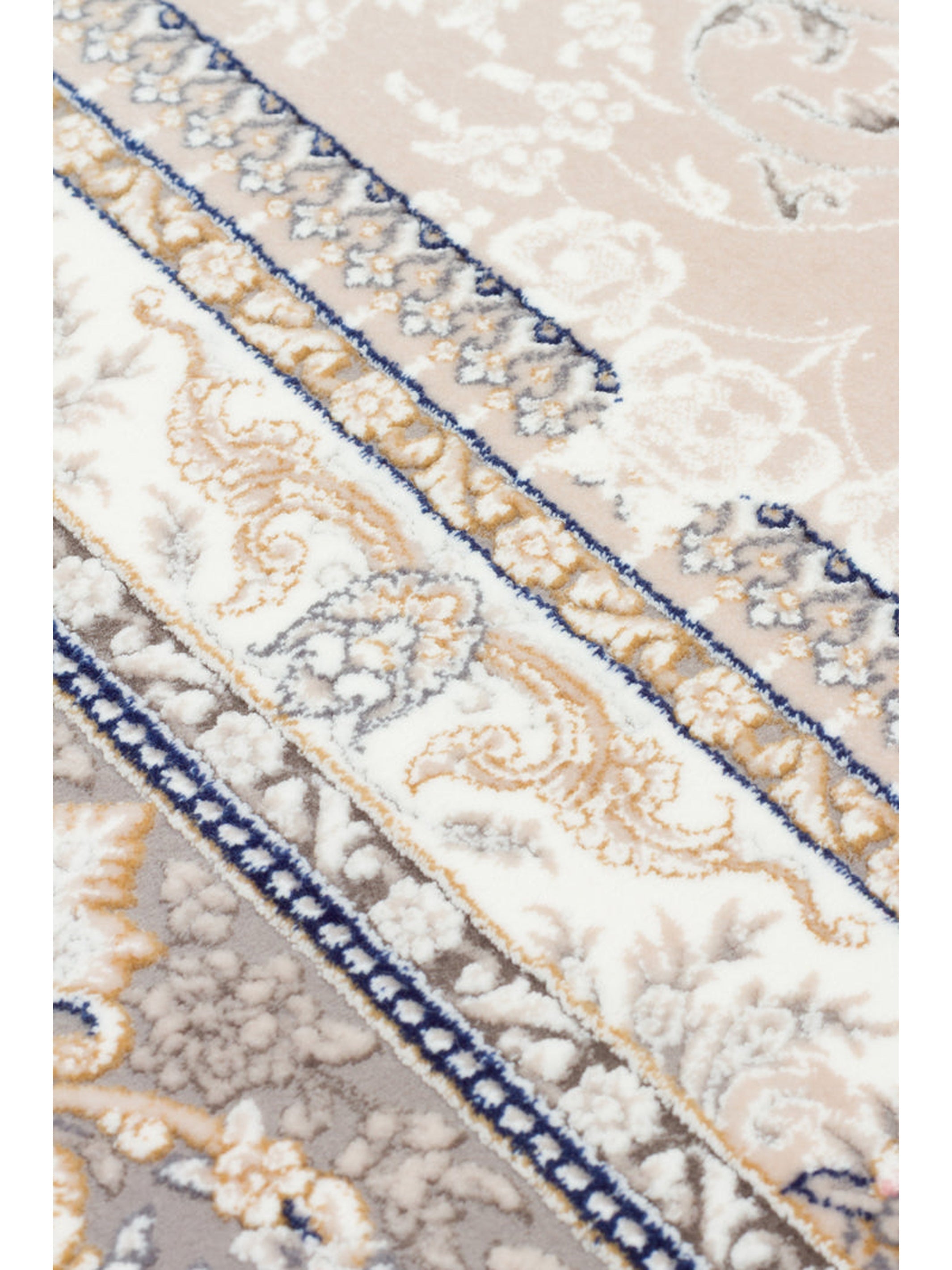 Tahran Serisi Klasik Desenli Yüksek Kalite Sık Dokuma Özel Salon Oturma Odası Halı 01BEJ