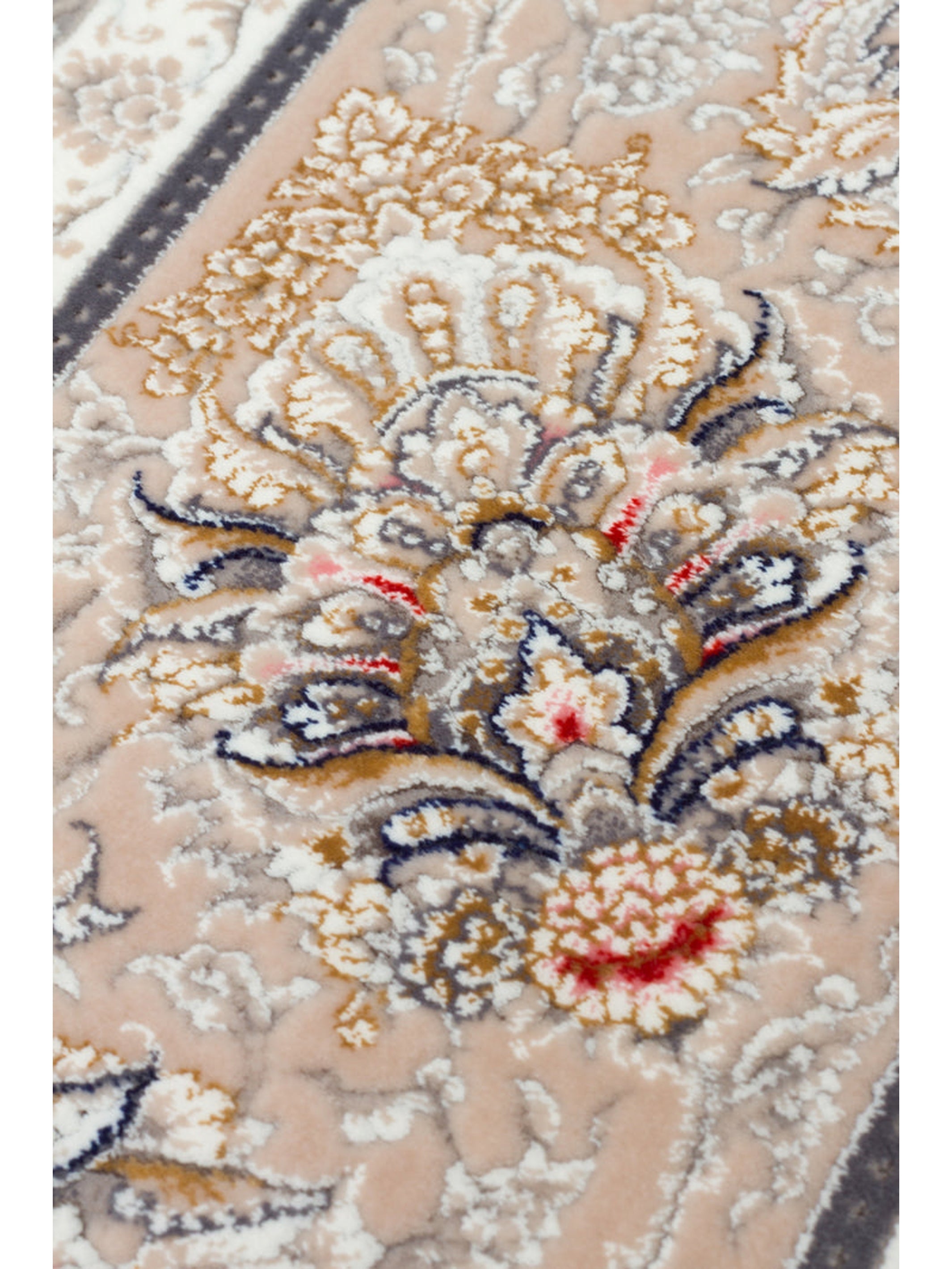 Tahran Serisi Klasik Desenli Yüksek Kalite Sık Dokuma Özel Salon Oturma Odası Halı 02DGREY