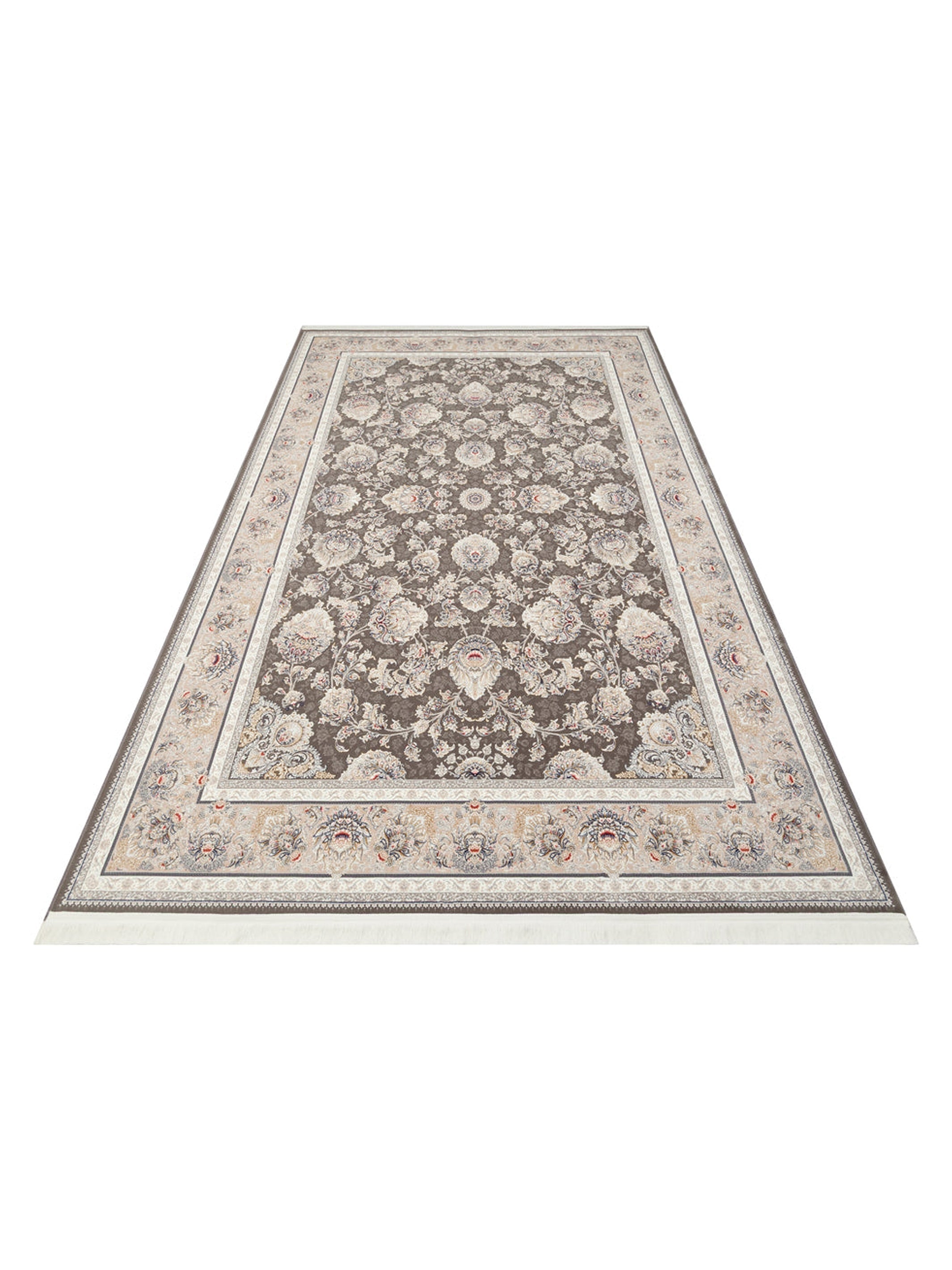 Tahran Serisi Klasik Desenli Yüksek Kalite Sık Dokuma Özel Salon Oturma Odası Halı 02DGREY