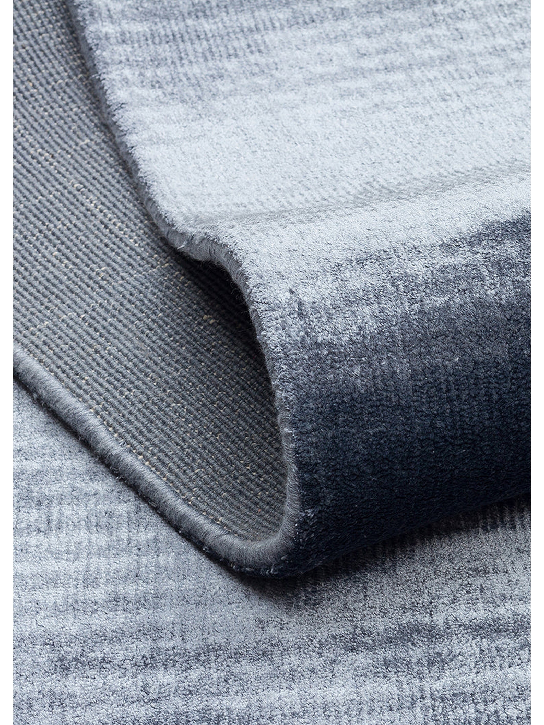 Victoria Serisi %100 Naturel Viskon El Dokuma Sade Modern Salon Oturma Odası Yatak Odası Halı BLUE