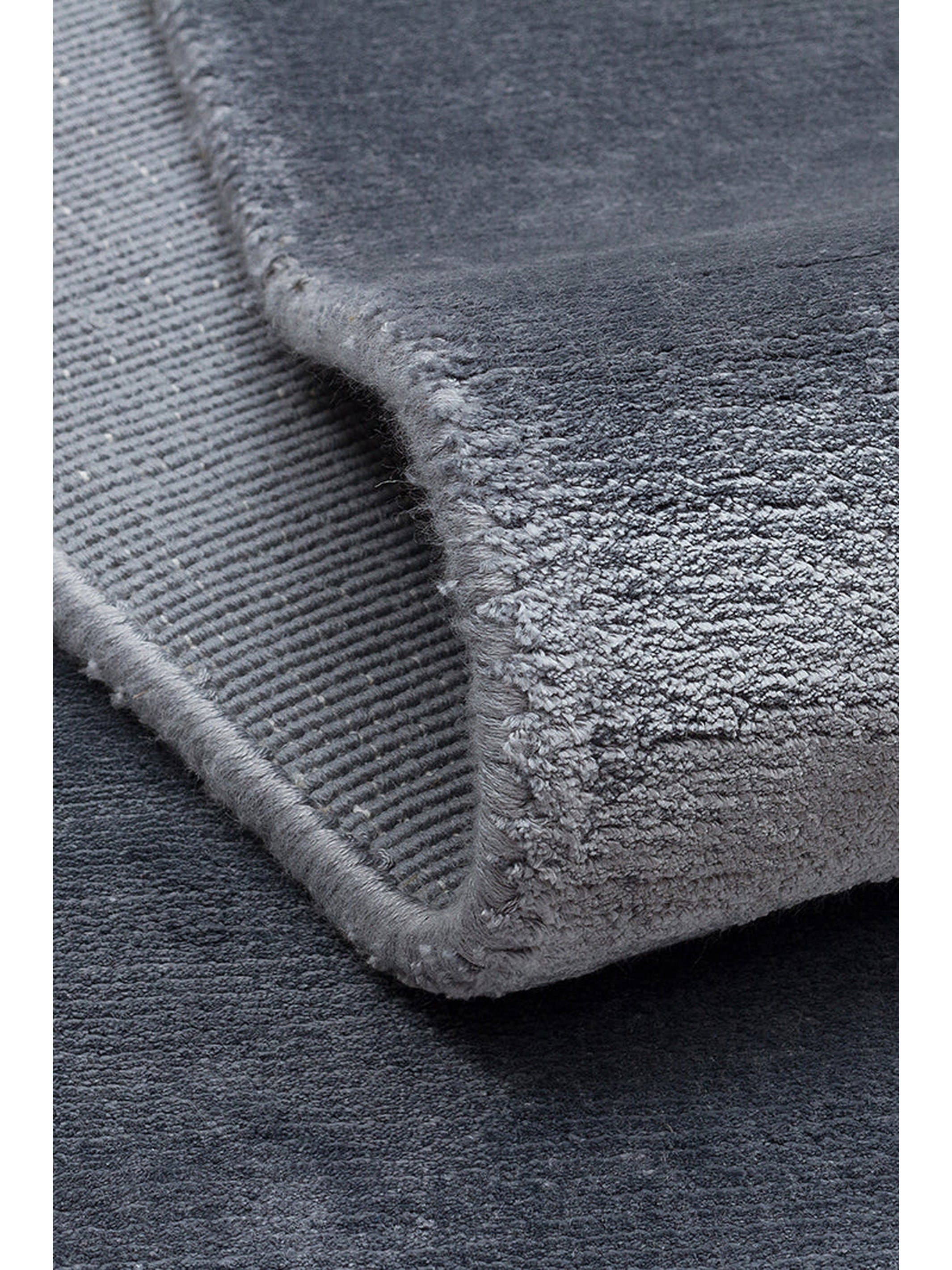 Victoria Serisi %100 Naturel Viskon El Dokuma Sade Modern Salon Oturma Odası Yatak Odası Halı COAL