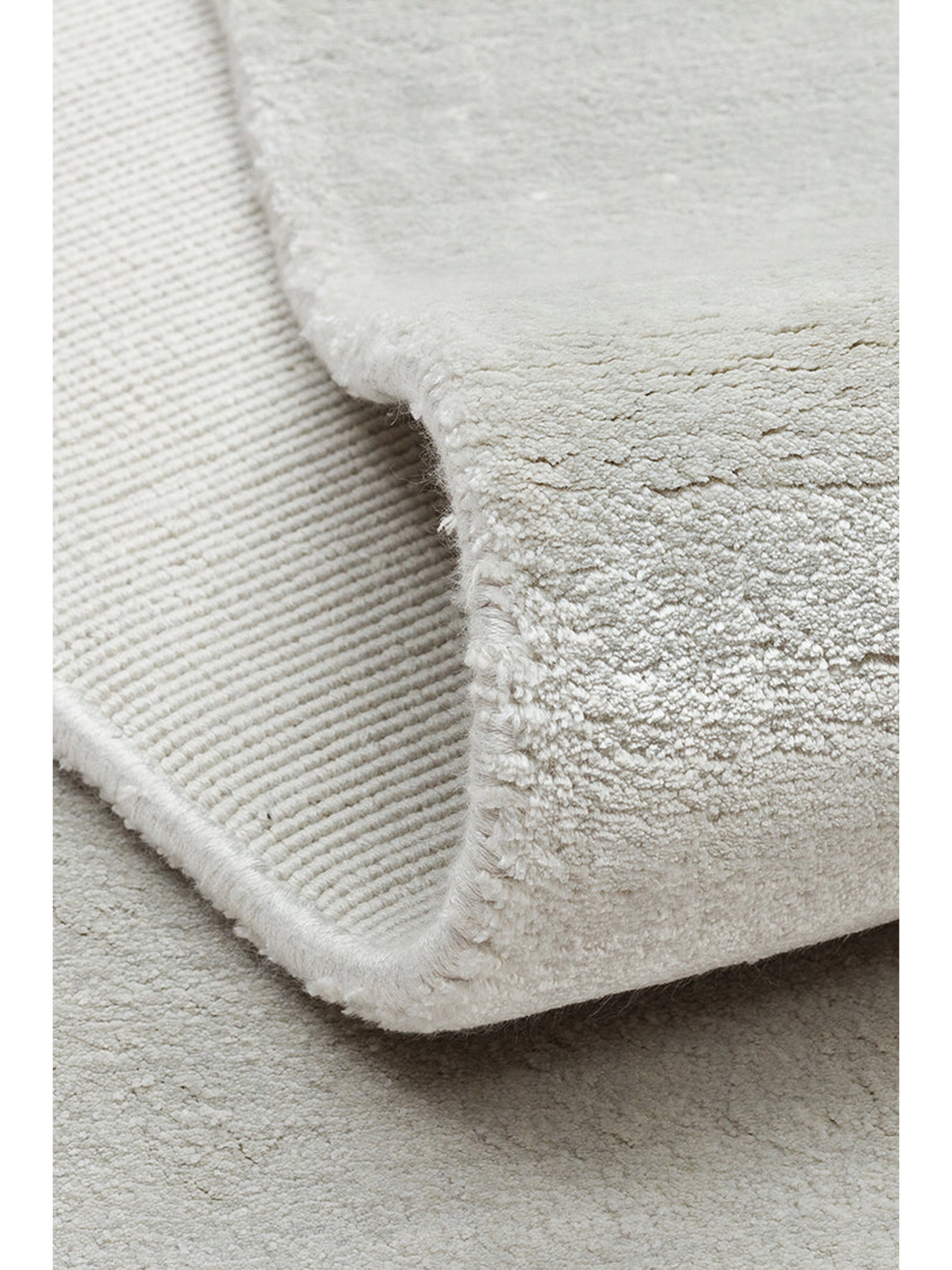 Victoria Serisi %100 Naturel Viskon El Dokuma Sade Modern Salon Oturma Odası Yatak Odası Halı SILVER