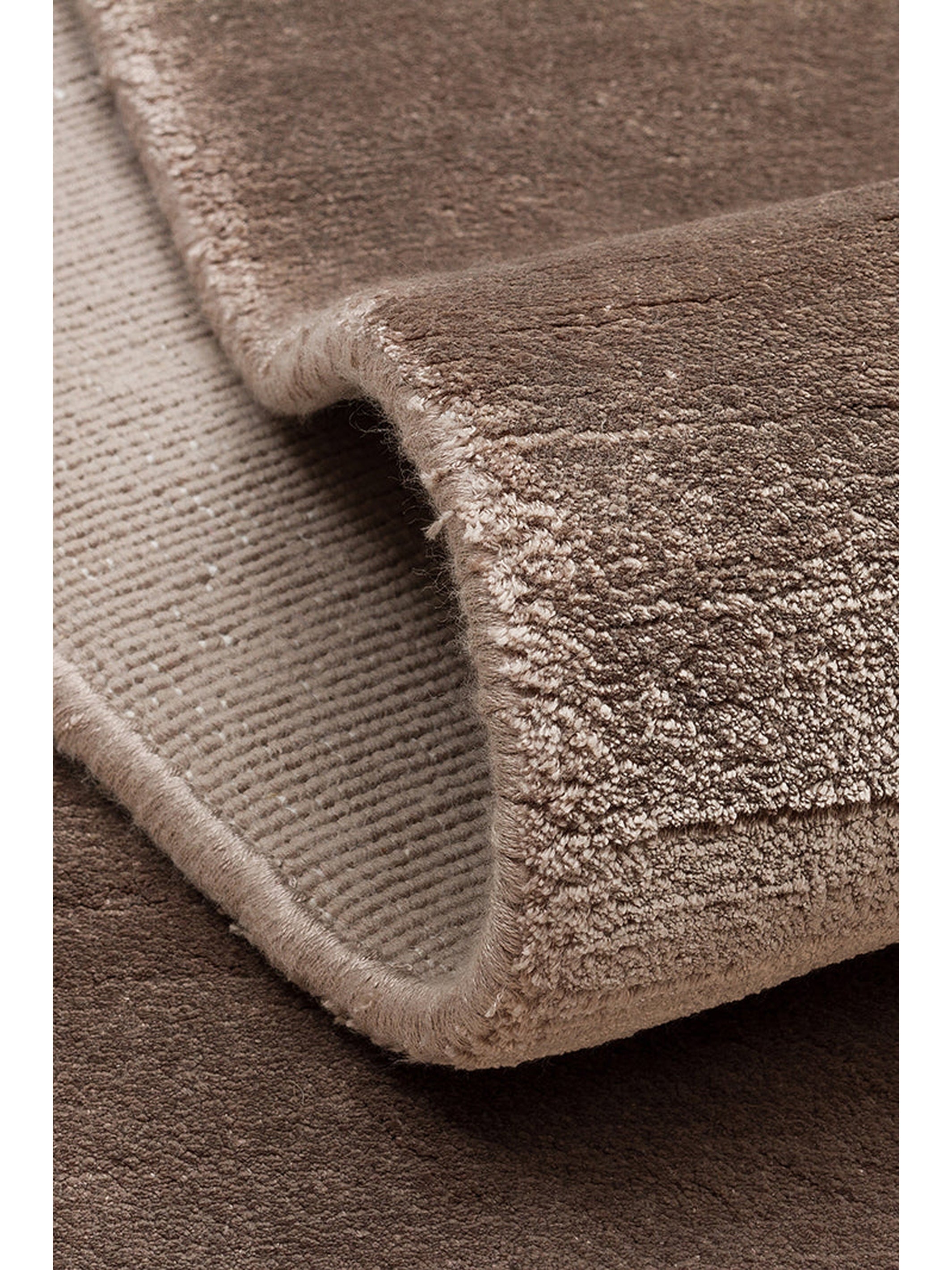 Victoria Serisi %100 Naturel Viskon El Dokuma Sade Modern Salon Oturma Odası Yatak Odası Halı TAUPE