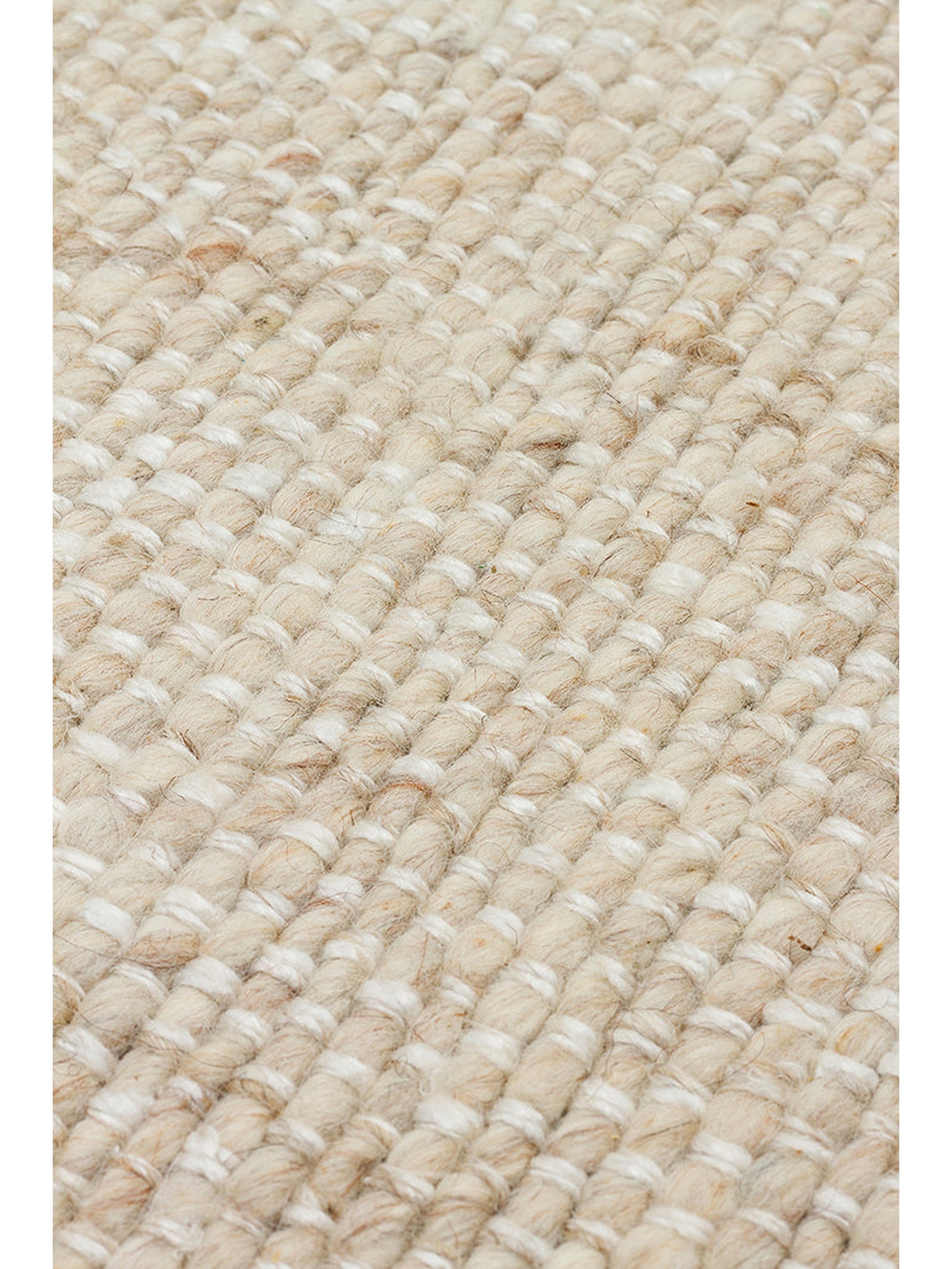 Puralana Serisi %100 Naturel Yün ve Pamuk El Dokuma İskandinav Salon Oturma Odası Yatak Odası Halı BEG