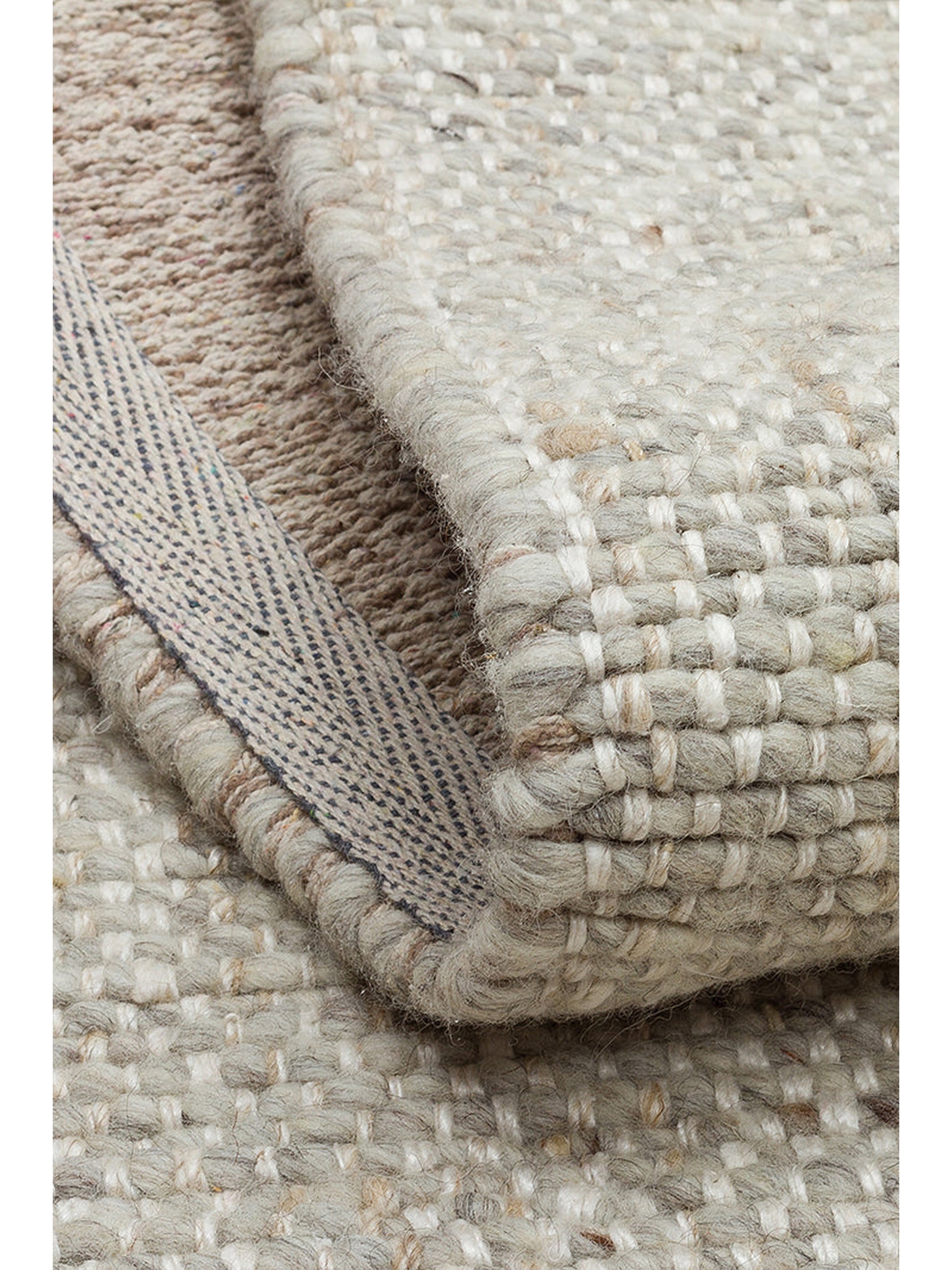 Puralana Serisi %100 Naturel Yün ve Pamuk El Dokuma İskandinav Salon Oturma Odası Yatak Odası Halı GRY